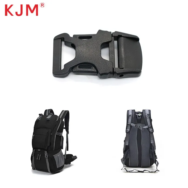 Plastic side release buckle for bag